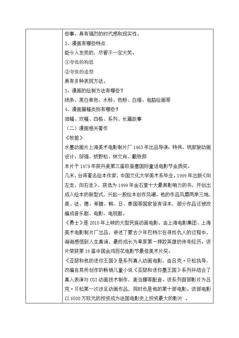 人美版美术五下11.《动漫—动起来的漫画》课件+教学设计02