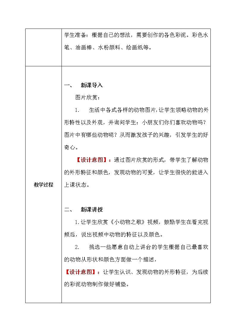 人教版1下美术《可爱的动物》课件+教案02