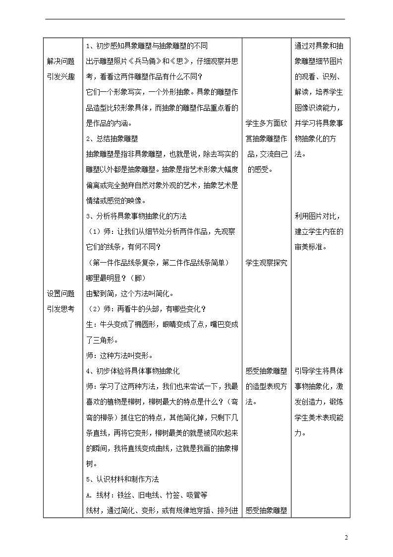五年级下3. 抽象的雕塑第2页