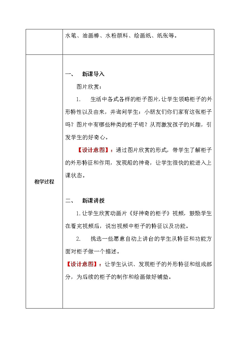 人教版1下美术《打开的柜门》课件+教案02