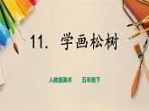 人教版五下美術(shù) 第11課學(xué)畫松樹  （課件+教案）