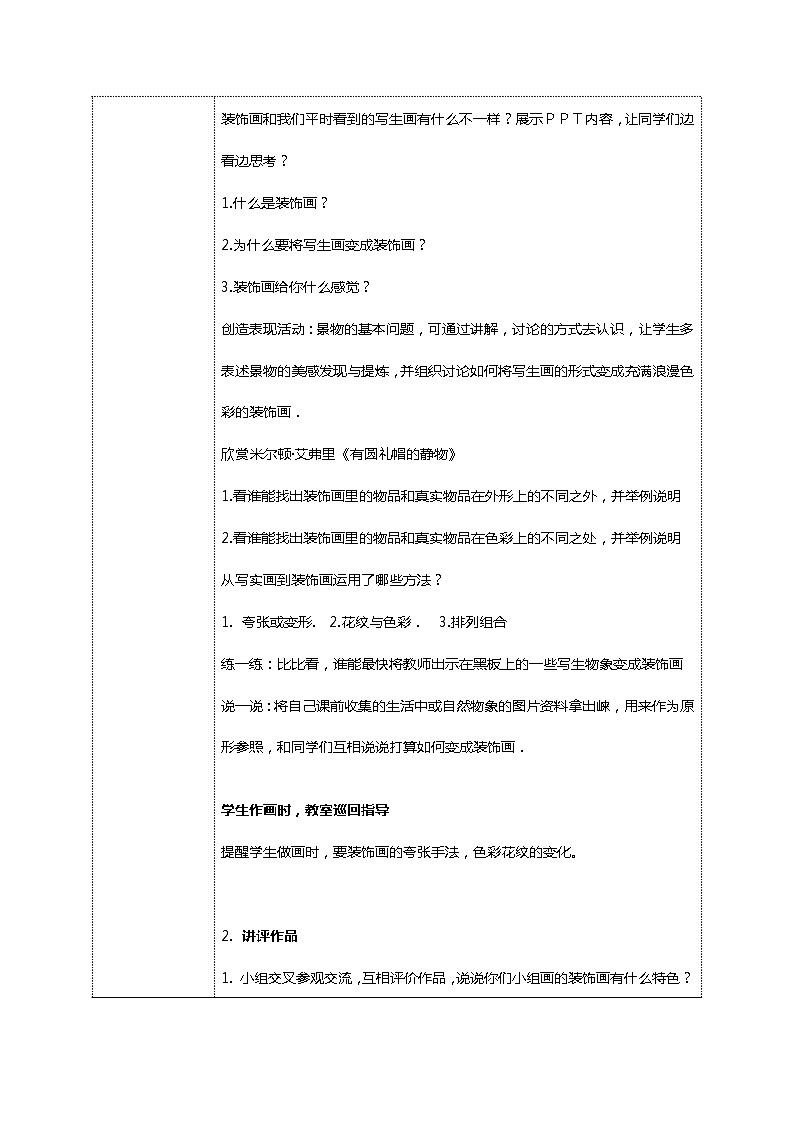 美术岭南版四年级下册第八课 《变写生画为装饰画》课件＋教案02