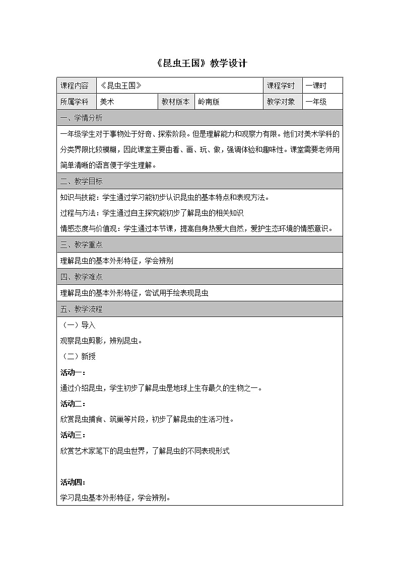 6《昆虫王国》 （课件+教案）01