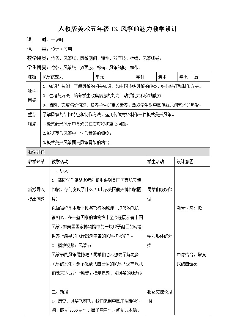 第13课 风筝的魅力 课件+教案01