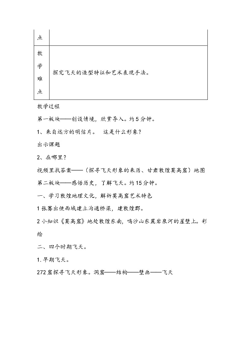 人美版四年级上册美术6《飞天（一）》教学设计03
