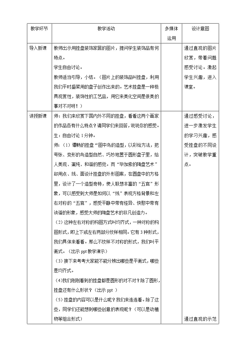 岭南版美术四年级上册8.《漂亮的挂盘 》（课件+教案+素材）02