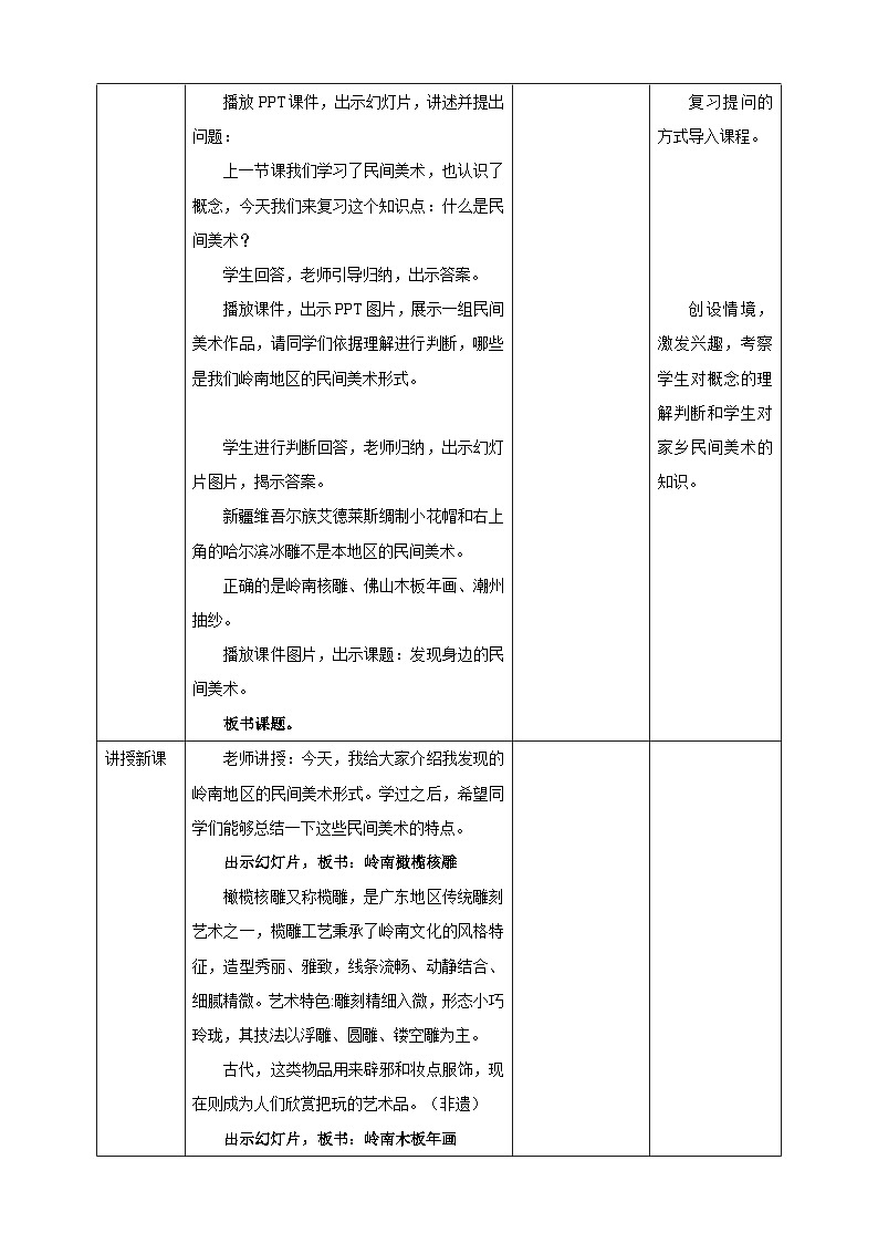 岭南版美术四年级上册2.《寻找身边的民间美术》教案02