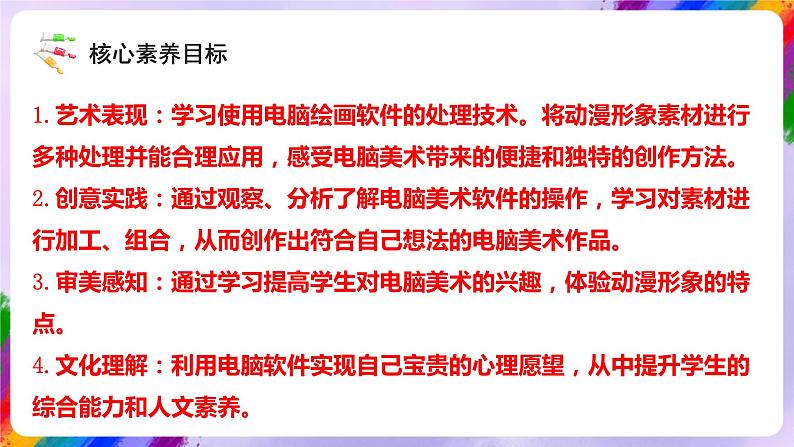 【核心素养】人美版美术五年级下册1.12《电脑美术——巧用动漫形象》课件+教案+素材03