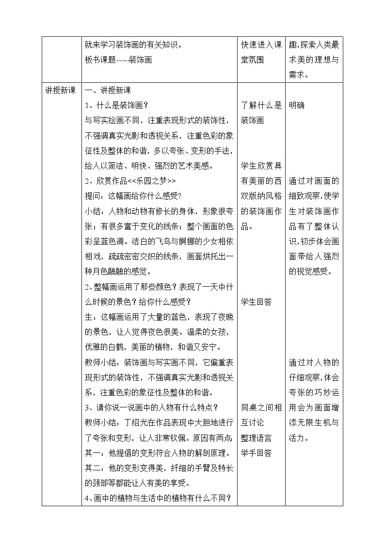 【核心素养】人美版美术六年级下册4《装饰画》教案第2页