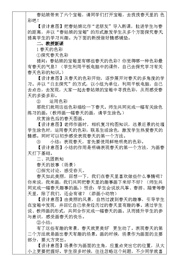 人教版小学美术四年级下册《走进春天》教案02
