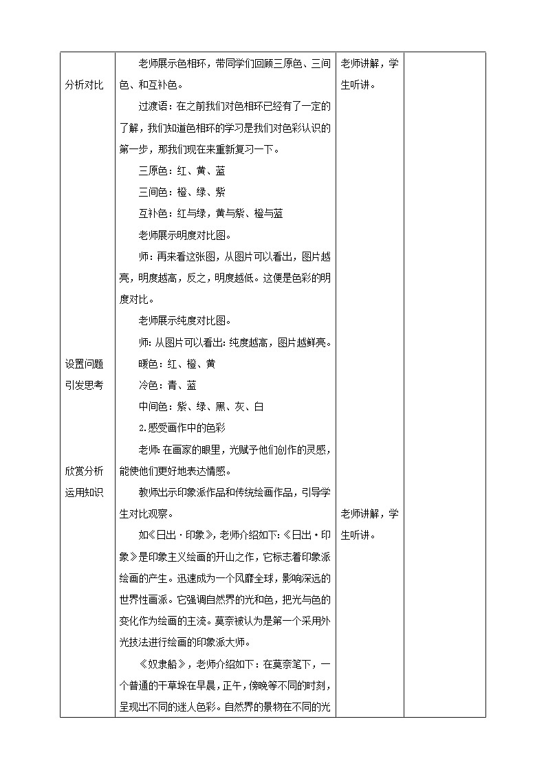 人民教育出版美术 六年级下册 第3课 记录色彩教学设计第2页