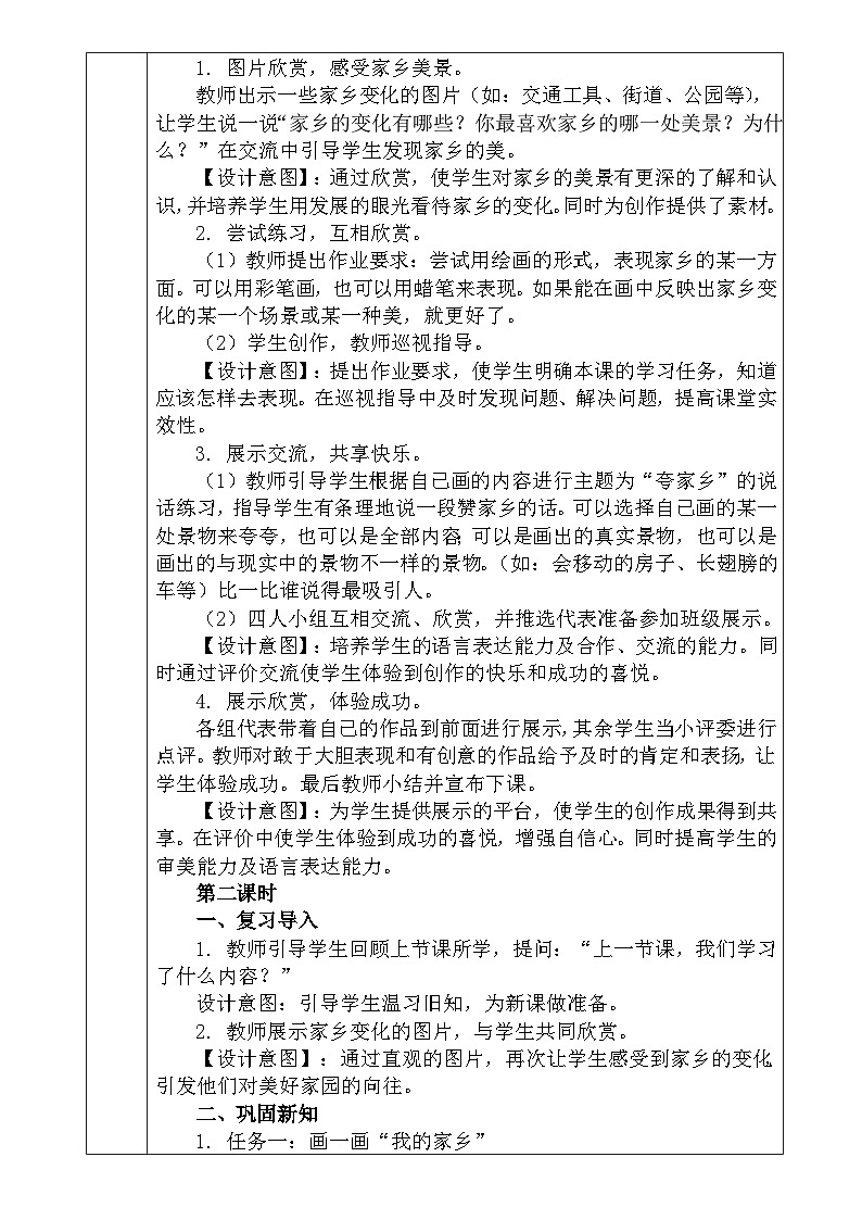 人教版小学美术二年级下册《家乡变了》教案第2页