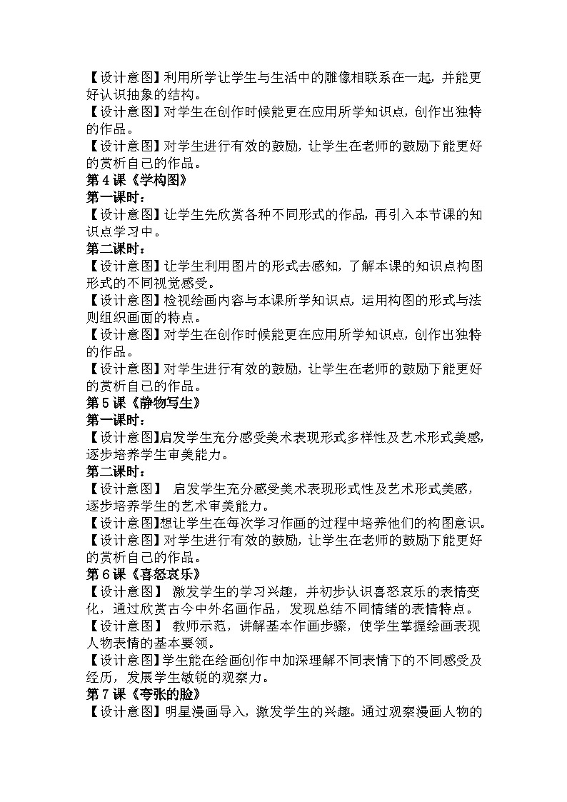 人民教育出版五年级下册美术（教学设计意图）第2页