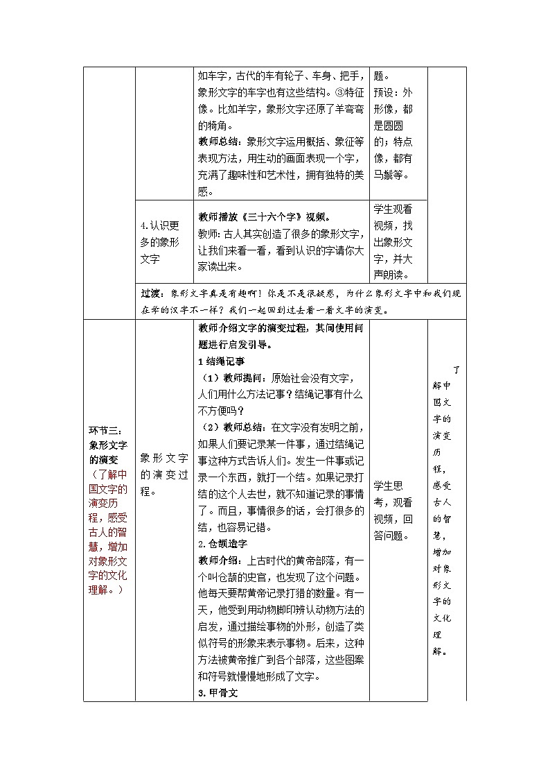 汉字中的象形文字（教案）03