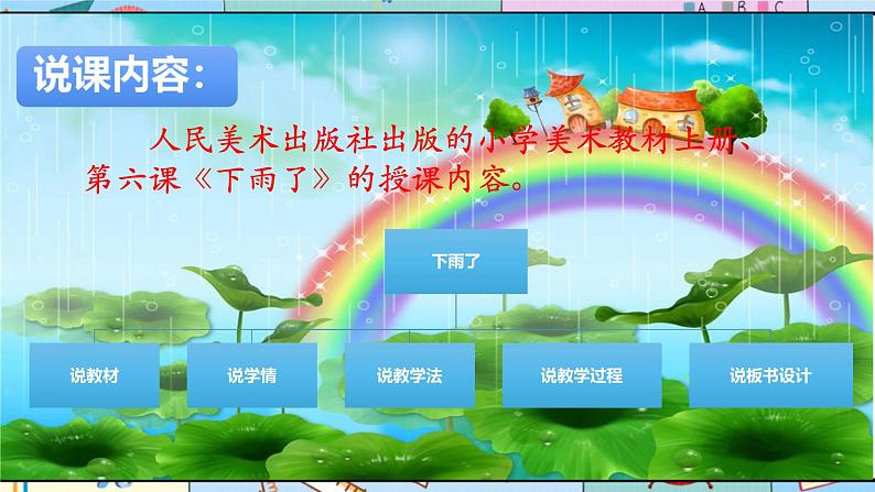 人美版美术二年级上册第6课 《下雨了》说课课件+说课稿03