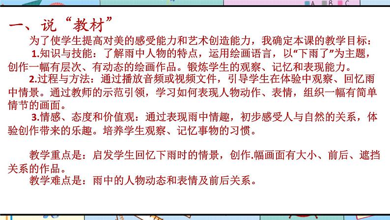 人美版美术二年级上册第6课 《下雨了》说课课件+说课稿04