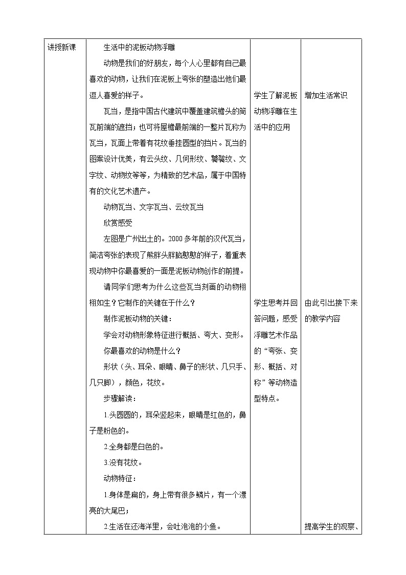【岭南版】四上美术 2.4《泥板动物》课件+教案02