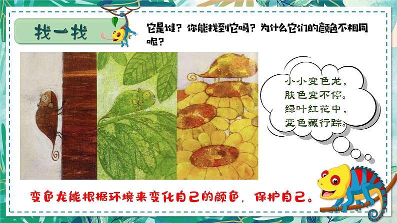 湘美版小学美术一上 第四单元 3 小小变色龙 课件02