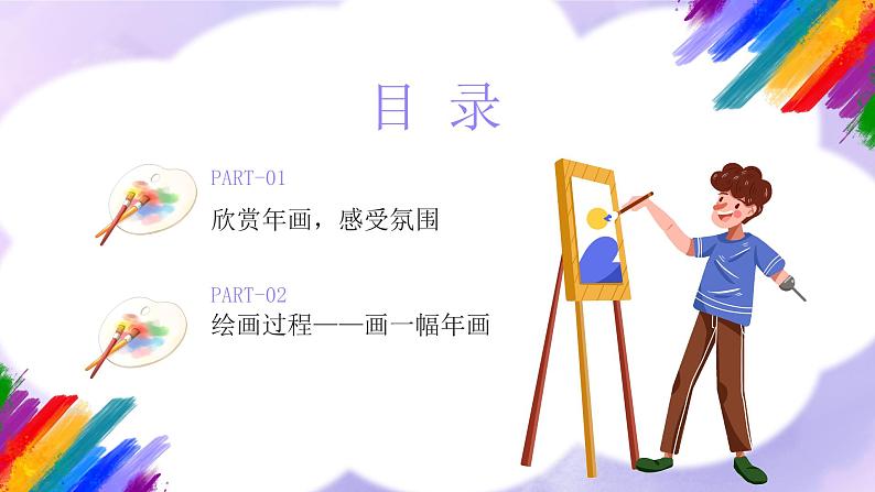 岭南版小学美术五年级上册第14课《年画》课件第2页