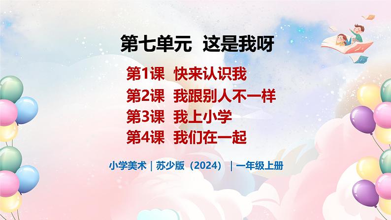 第七单元 这是我呀 - 小学美术一年级上册 同步教学课件（苏少版2024）第1页