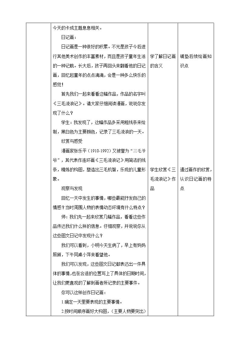 岭南版4年级美术上册 15课《我的一天》教案第2页