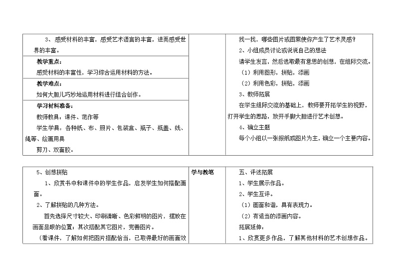 《拼贴与绘画结合》参考教案第2页