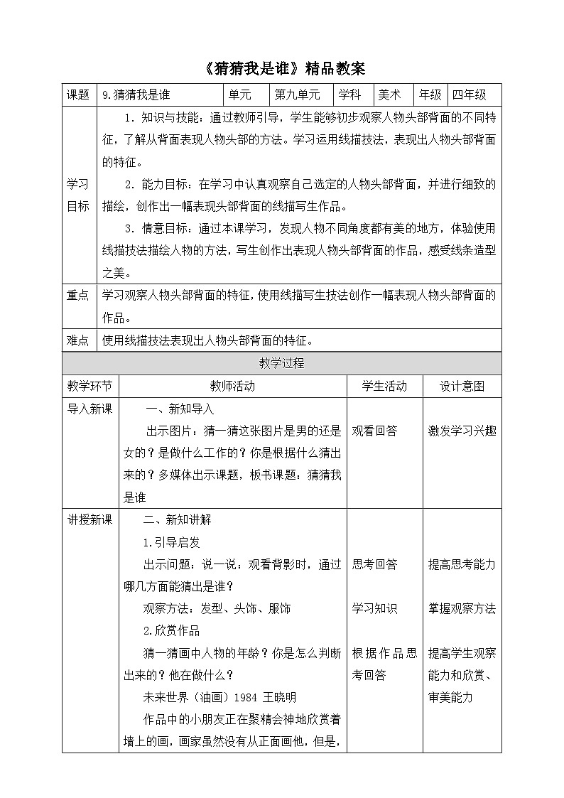 《猜猜我是谁》精品教案2第1页