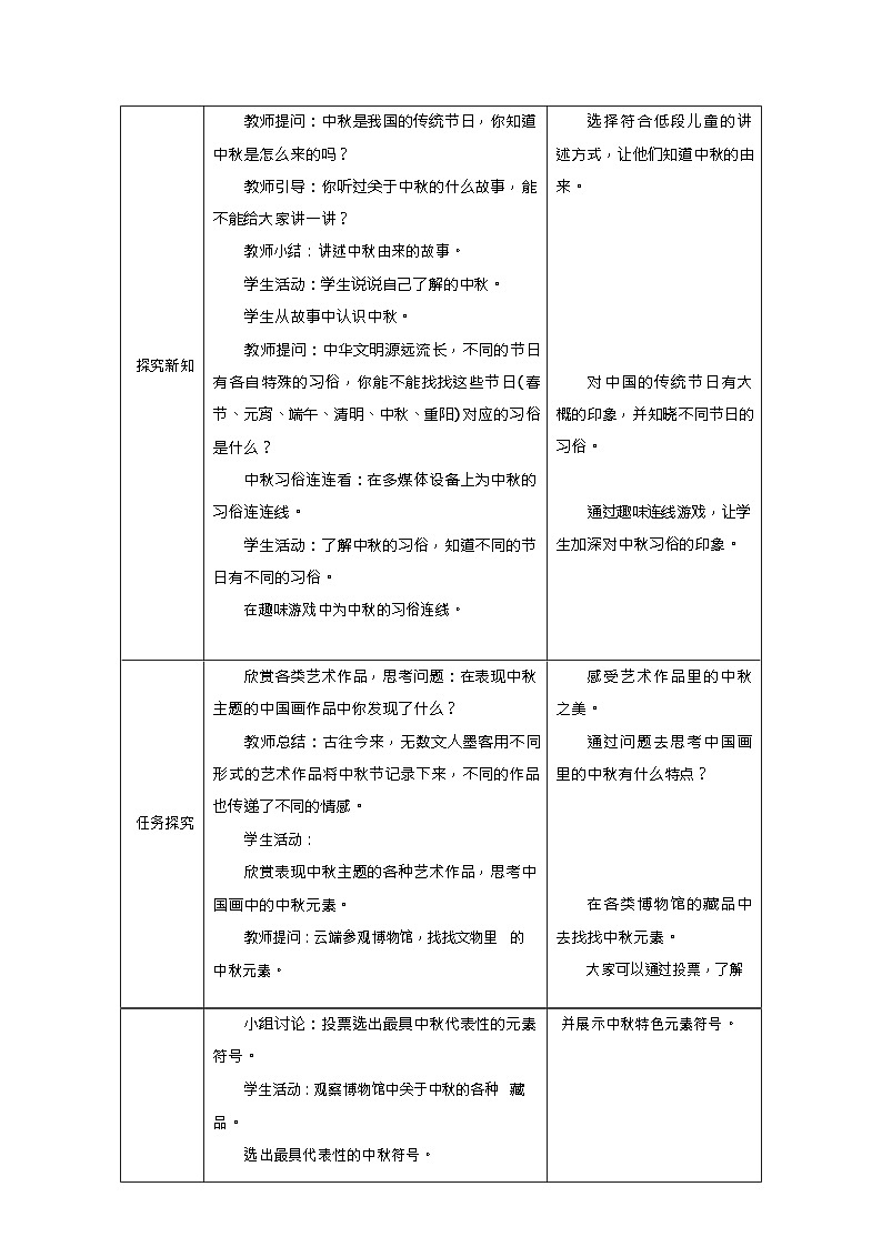 新教材人教版美术一年级上册第一单元第五课中秋月儿圆)教案第2页