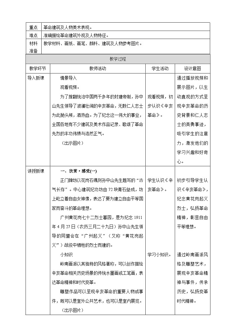【岭南版】美术五下第3课《浩气长存》核心素养教案第2页