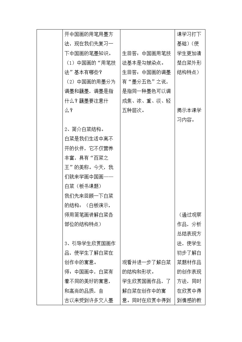 新辽海版 小学美术三下 1-5*《白菜萝卜》名师教案第2页