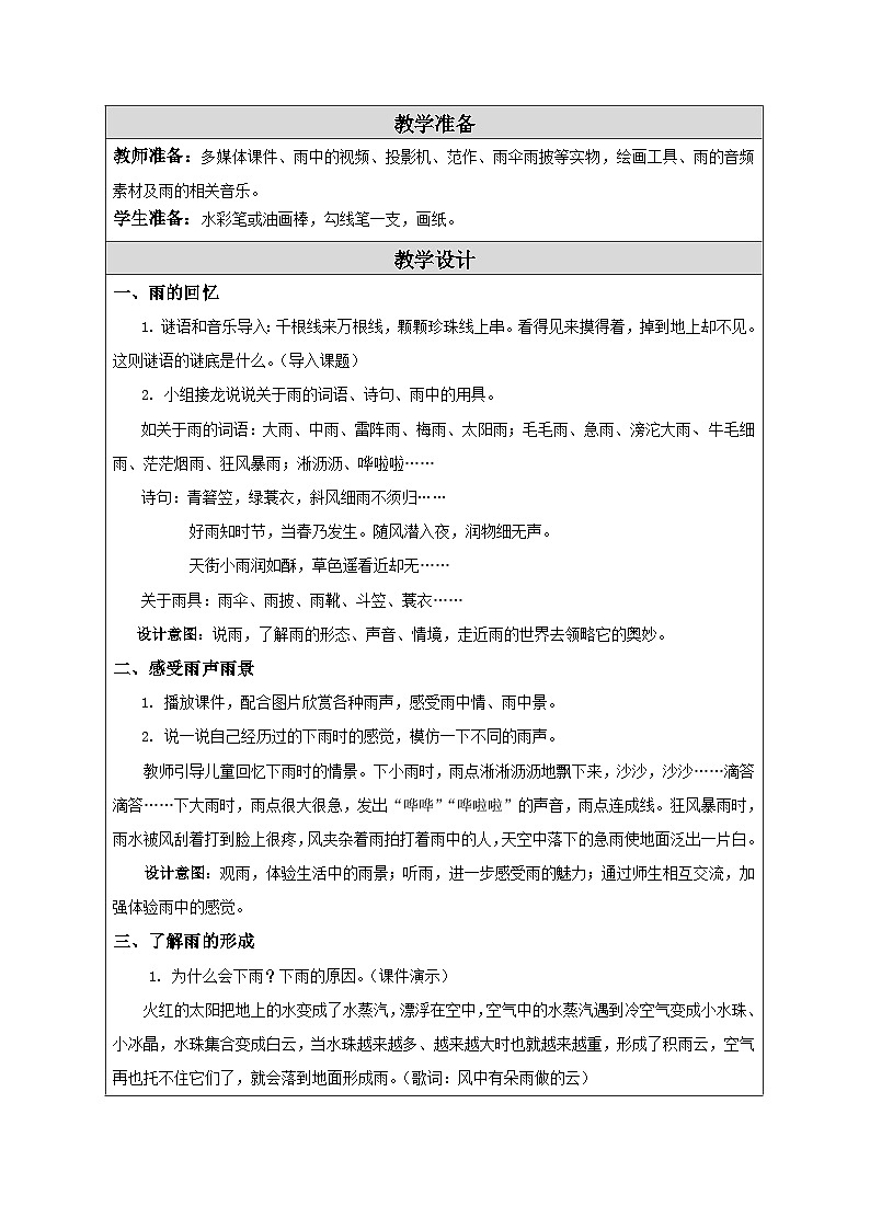 苏少版美术四下 第3课《下雨啰》教案第2页