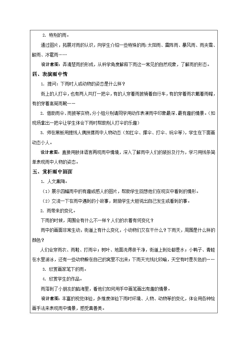 苏少版美术四下 第3课《下雨啰》教案第3页