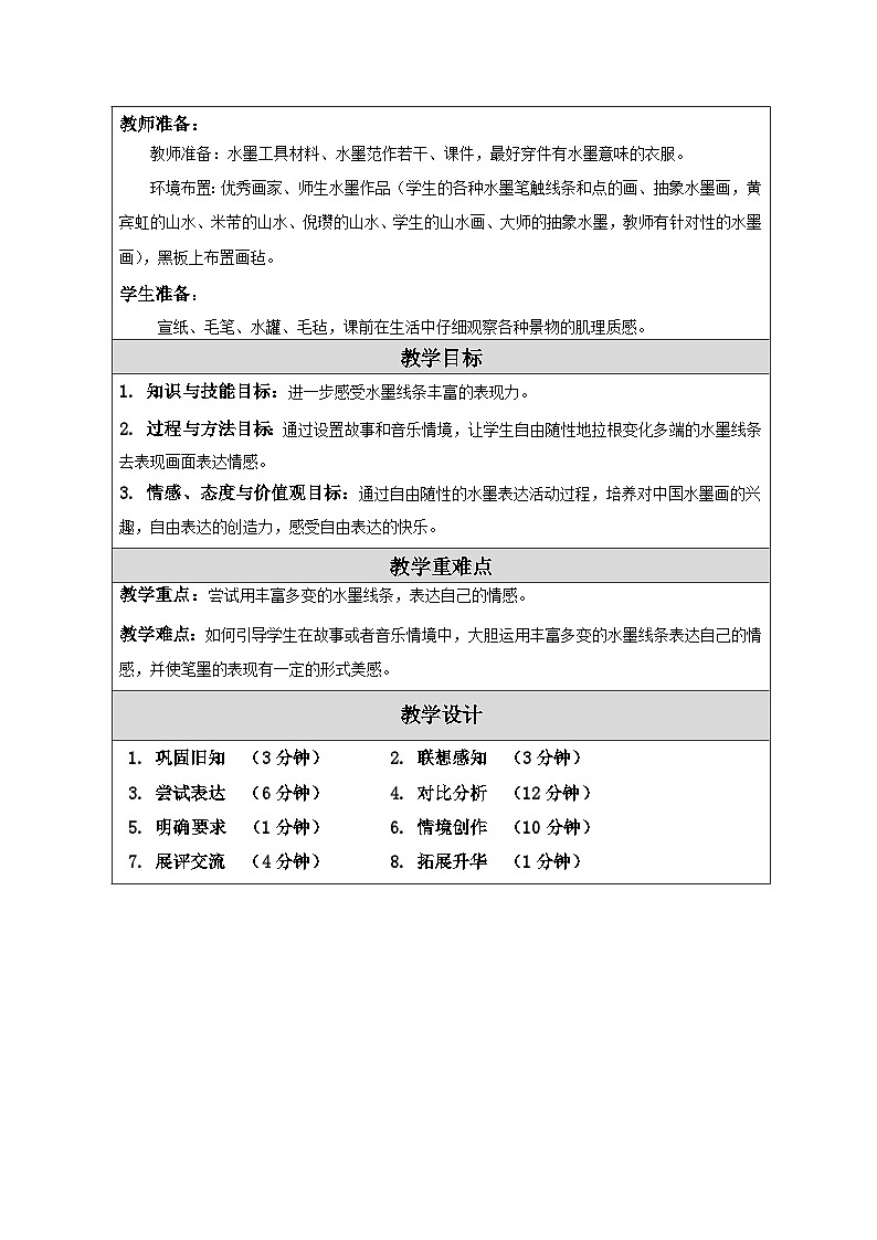 苏少版美术一下 第7课《拉根线条去散步》教案第2页