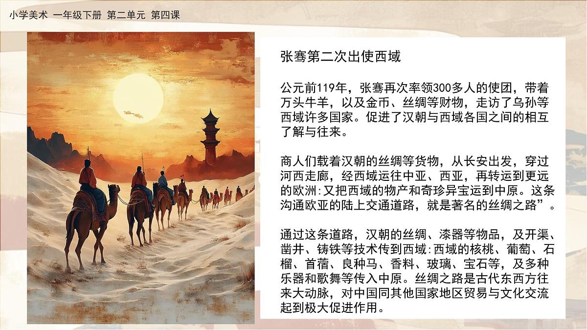 美术人教版一年级下册 第四课《丝路的故事》课件第6页