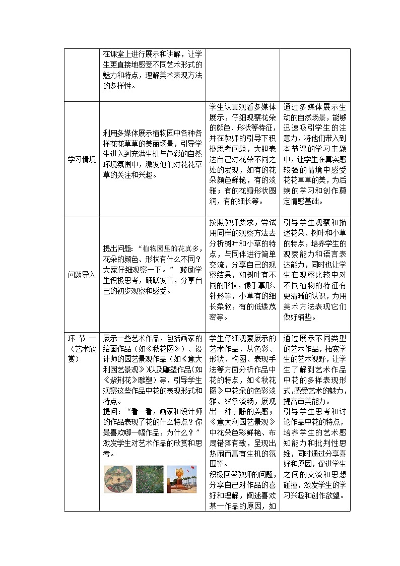 第二单元分课时第1课《花花草草》教学设计第2页