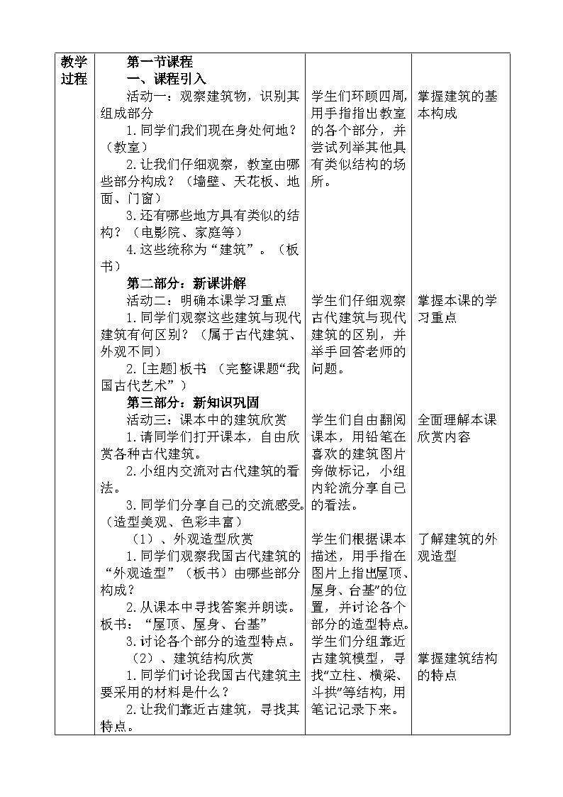 人教版小学美术六年级下册《我国古代建筑艺术》教案第2页