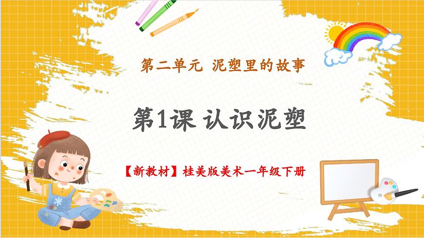 【新教材】桂美版美术一年级下册第2单元第1课《认识泥塑》教学课件第1页