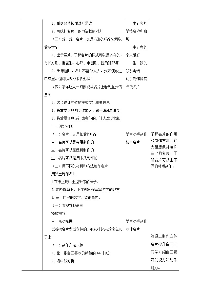 【人美版】美术 一年级上册 第一单元 1介绍我自己 课时教案第2页