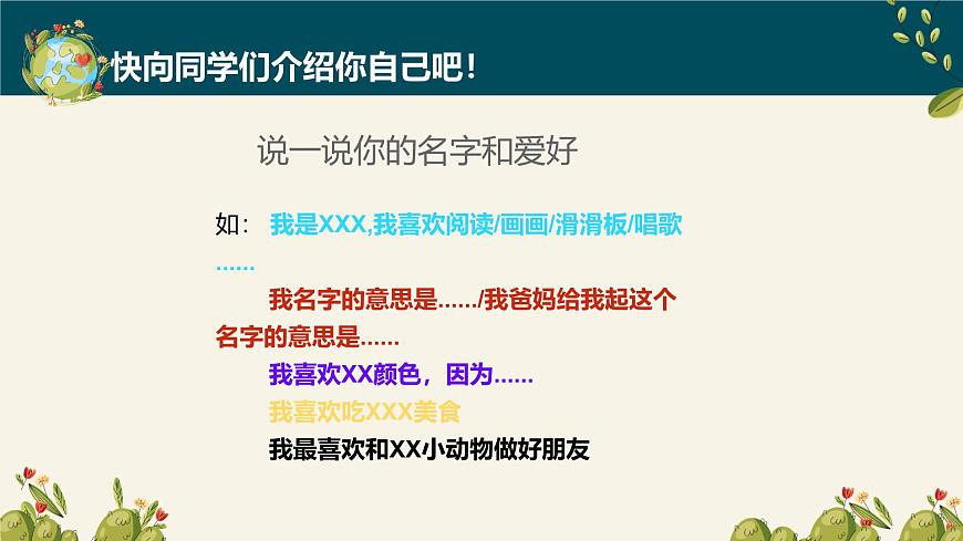 人美版一年级上册（2024秋版）美术1.1《介绍我自己》课件第7页