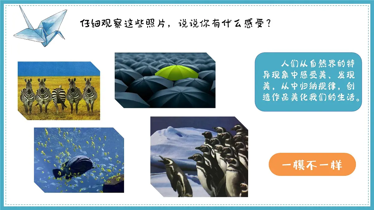湘美版小学美术四年级上册 一模不一样（课件）第5页
