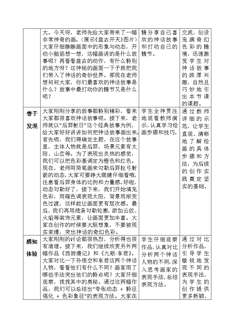 人美版(2024)小学三年级美术第三单元第二课《我喜欢的神话故事》教案第2页