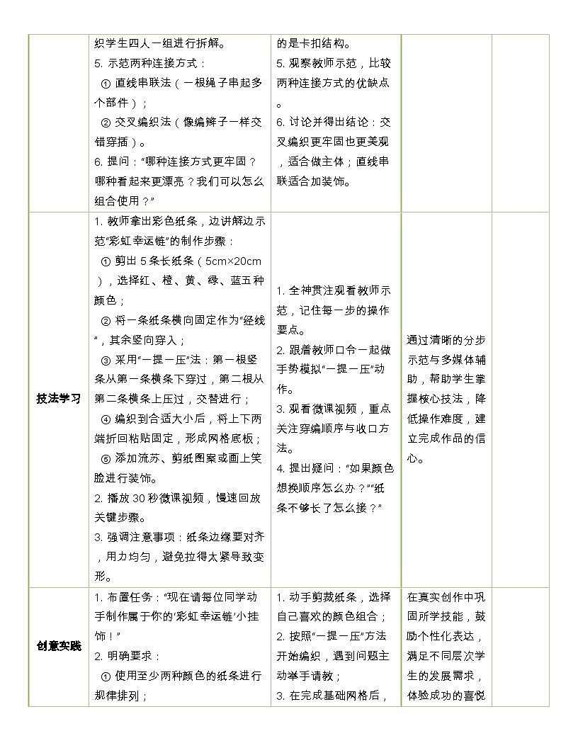 人美版美术二上第5单元第2课《穿编小挂饰》教学设计第3页