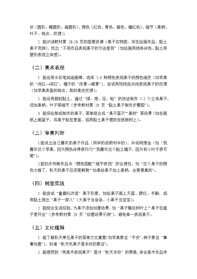 2025-2026学年沪教版（2024）美术二年级上册 第二单元 第二课 果子熟了 教学设计第2页