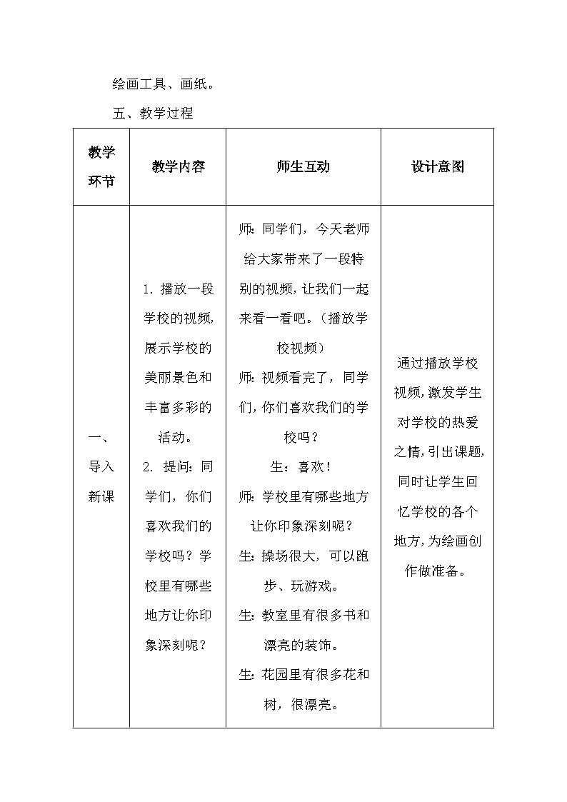 人美版（2024）小学一年级上册美术第一单元 3 画一画我们的学校 教案第3页