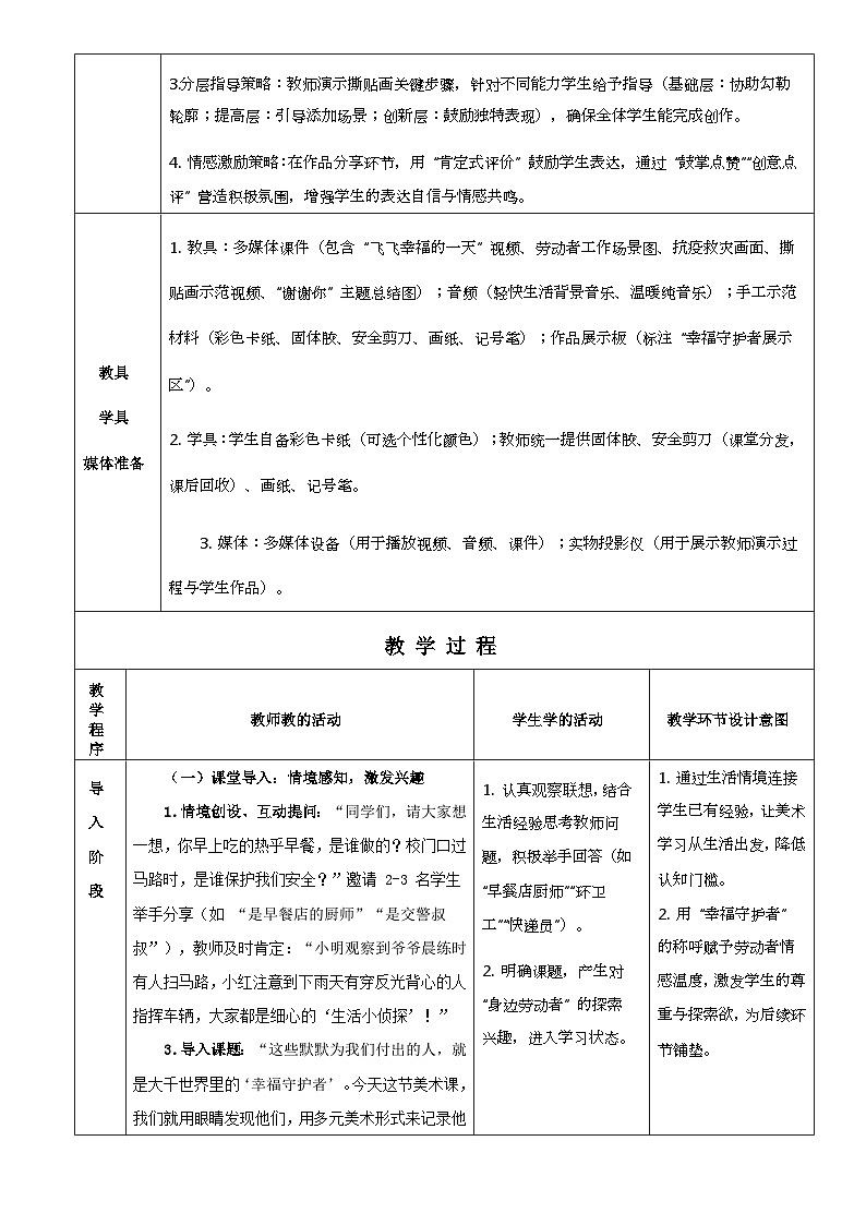 2025年岭南版美术小学二年级上册 第11课《大千世界的人们》教学设计第3页