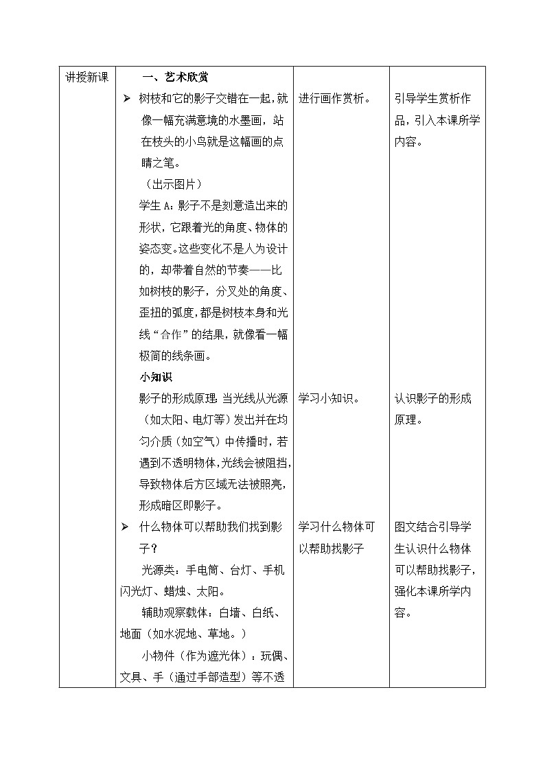 人美版2024小学美术二上第六单元《1 影子好朋友》教案第2页