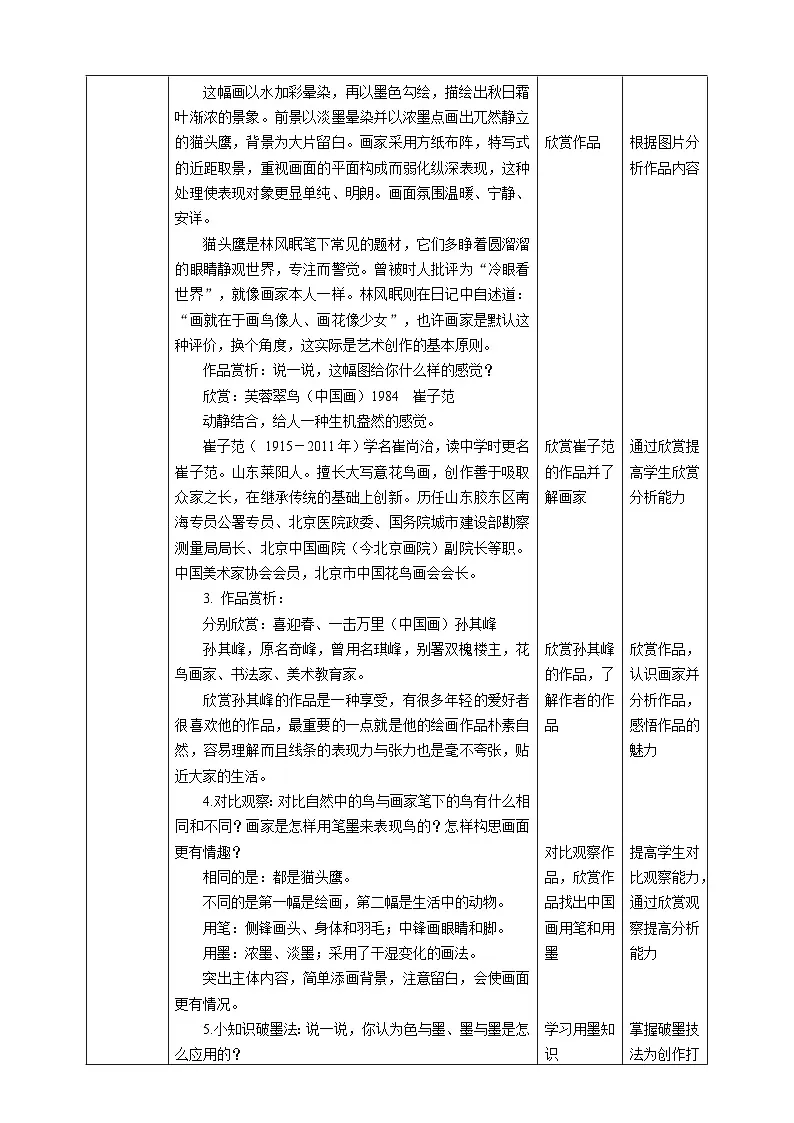 人美版美术五下第十四课 花鸟画（二） 教案第2页