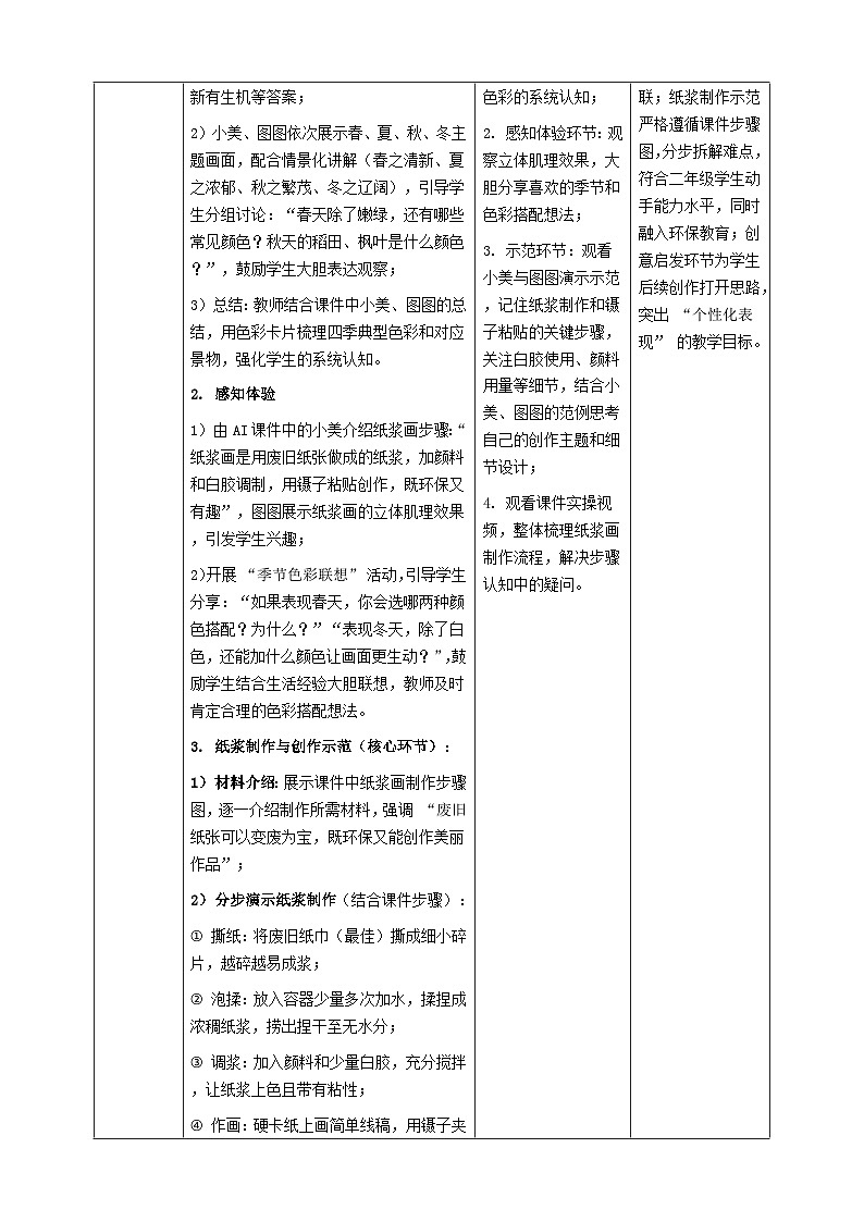 人教版小学美术二下 02玩转季节色 教案第3页