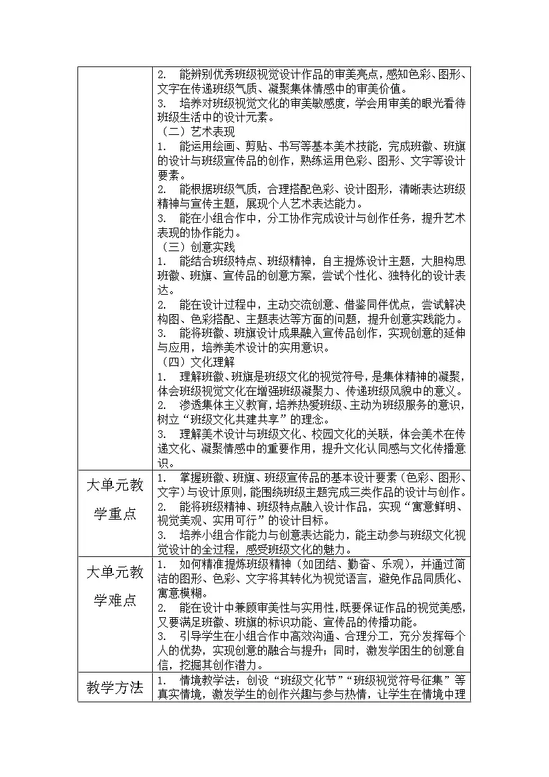 第四单元 大单元教学设计-人美版小学美术三下（新教材）第2页