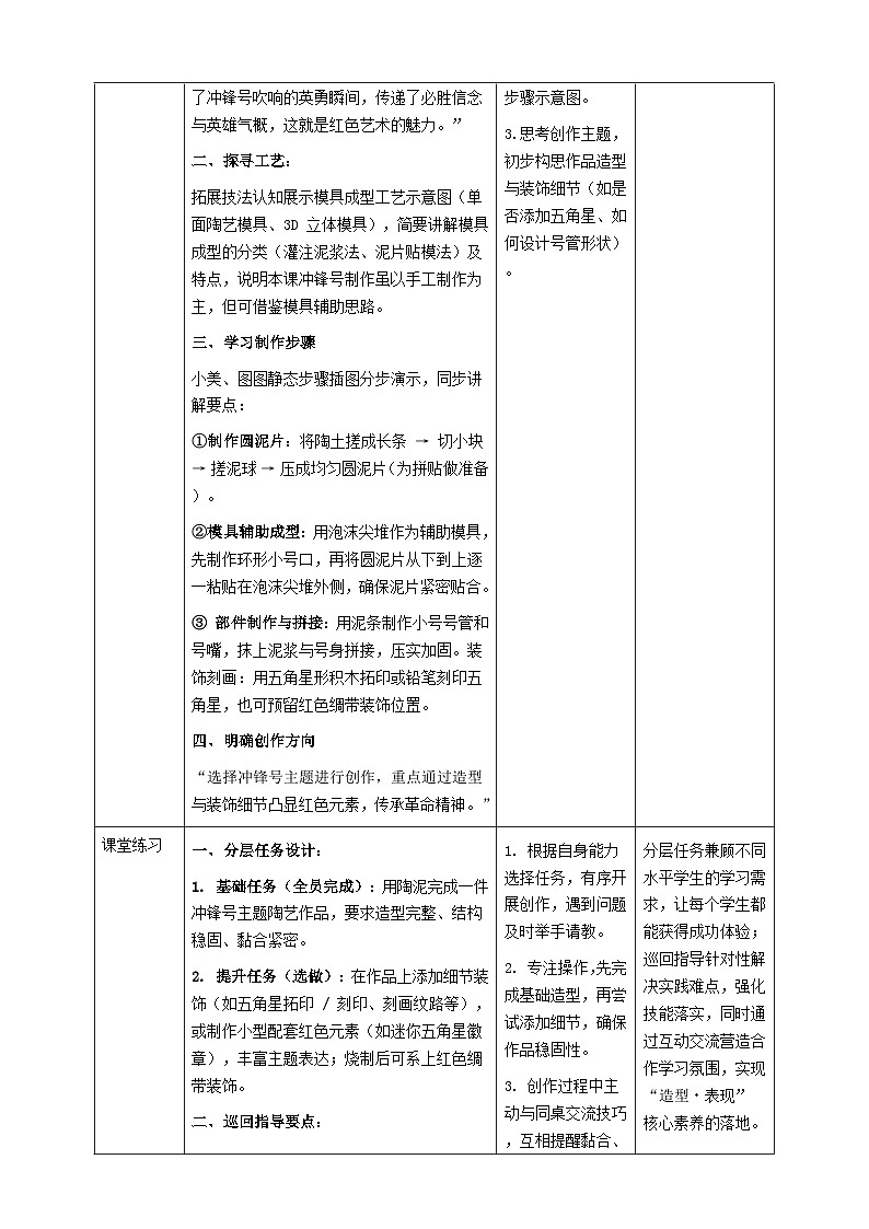 人教版小学美术三06胜利的号角教案+板书设计第3页